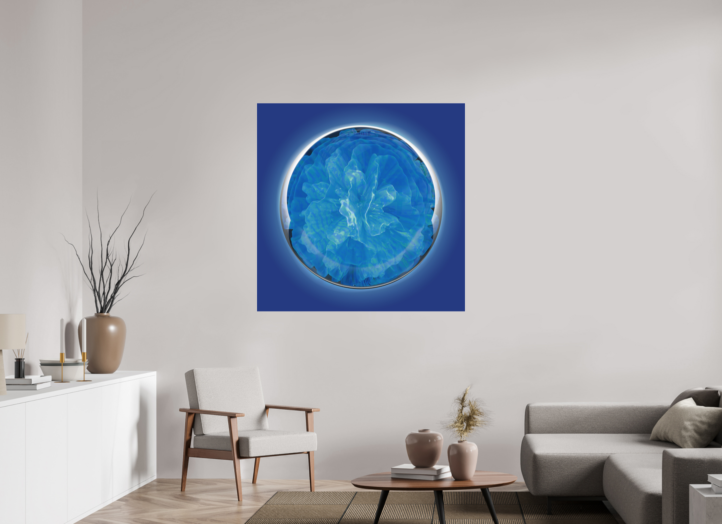 Glacier Blossom: Frozen Elegance || Acrylic Print, Wall Art, Fine Art Print, Pigment Print, Modern Art, Abstract Art, Digital Art, 3D Rendering, Corporate Art, Modern Design, Art For Offices, Investment Art