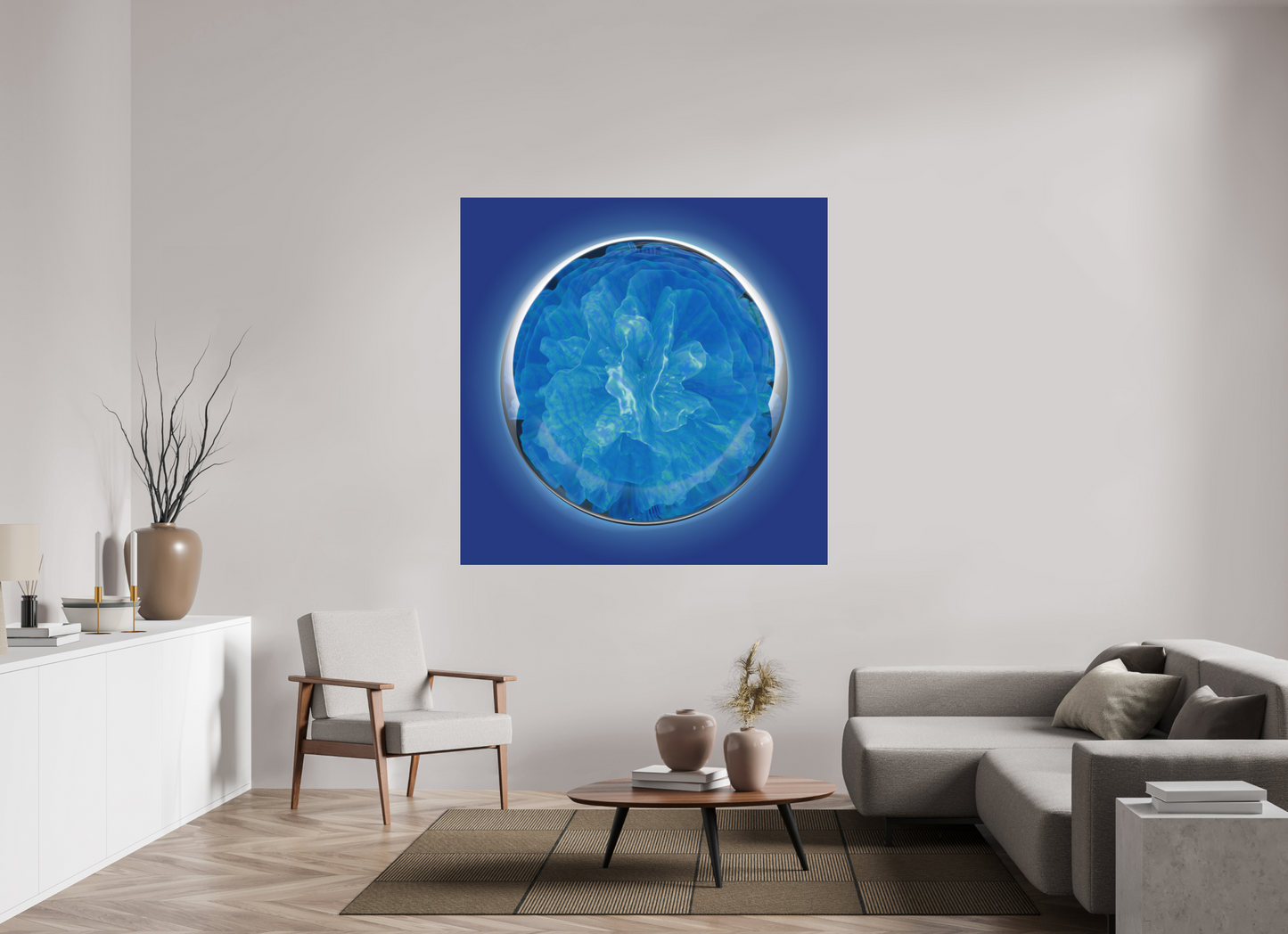 Glacier Blossom: Frozen Elegance || Acrylic Print, Wall Art, Fine Art Print, Pigment Print, Modern Art, Abstract Art, Digital Art, 3D Rendering, Corporate Art, Modern Design, Art For Offices, Investment Art
