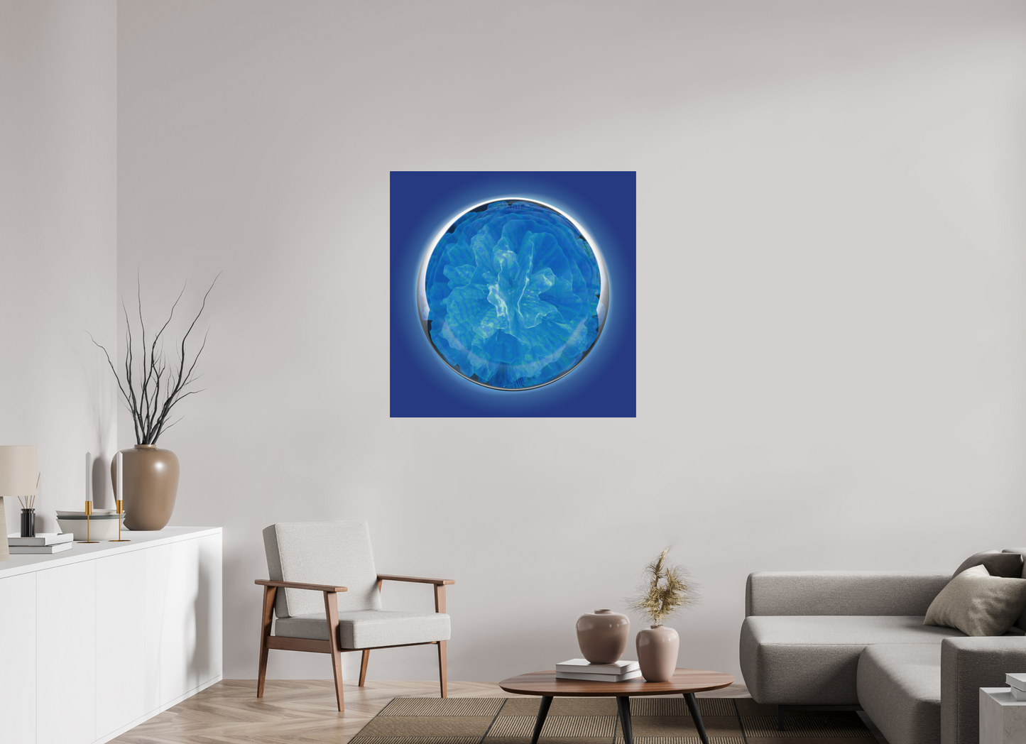 Glacier Blossom: Frozen Elegance || Acrylic Print, Wall Art, Fine Art Print, Pigment Print, Modern Art, Abstract Art, Digital Art, 3D Rendering, Corporate Art, Modern Design, Art For Offices, Investment Art