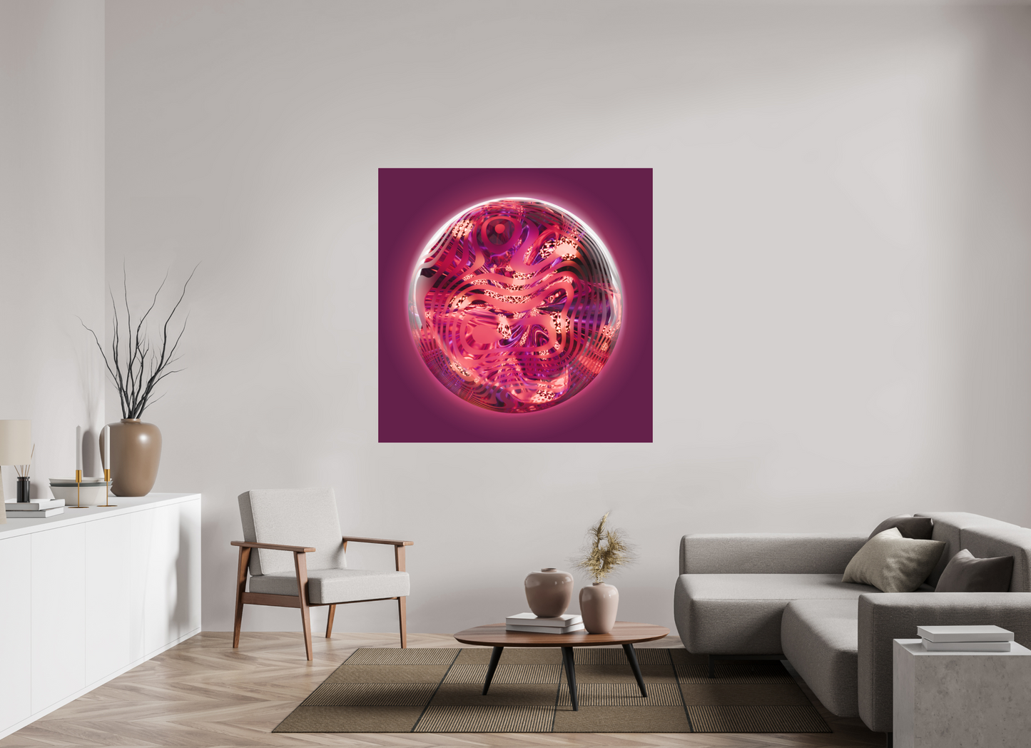 Astral Jewel: Elegy in Amethyst || Acrylic Print, Wall Art, Fine Art Print, Pigment Print, Modern Art, Abstract Art, Digital Art, 3D Rendering, Corporate Art, Modern Design, Art For Offices, Investment Art