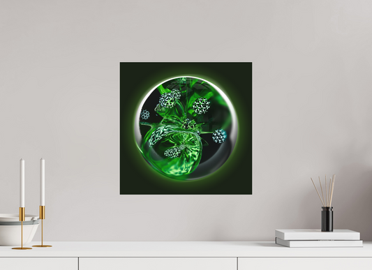 Bio-Matrix: Geodesic Spores || Acrylic Print, Wall Art, Fine Art Print, Pigment Print, Modern Art, Abstract Art, Digital Art, 3D Rendering, Corporate Art, Modern Design, Art For Offices, Investment Art