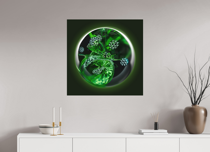 Bio-Matrix: Geodesic Spores || Acrylic Print, Wall Art, Fine Art Print, Pigment Print, Modern Art, Abstract Art, Digital Art, 3D Rendering, Corporate Art, Modern Design, Art For Offices, Investment Art