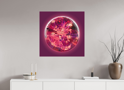 Astral Jewel: Elegy in Amethyst || Acrylic Print, Wall Art, Fine Art Print, Pigment Print, Modern Art, Abstract Art, Digital Art, 3D Rendering, Corporate Art, Modern Design, Art For Offices, Investment Art