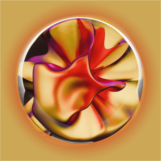 Solar Bloom: A Symphony in Gold and Magenta || Acrylic Print, Wall Art, Fine Art Print, Pigment Print, Modern Art, Abstract Art, Digital Art, 3D Rendering, Corporate Art, Modern Design, Art For Offices, Investment Art