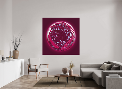 Amaranth Swirl: Opaline Speckles || Acrylic Print, Wall Art, Fine Art Print, Pigment Print, Modern Art, Abstract Art, Digital Art, 3D Rendering, Corporate Art, Modern Design, Art For Offices, Investment Art