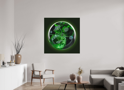Bio-Matrix: Geodesic Spores || Acrylic Print, Wall Art, Fine Art Print, Pigment Print, Modern Art, Abstract Art, Digital Art, 3D Rendering, Corporate Art, Modern Design, Art For Offices, Investment Art